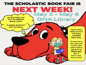 In Person Book Fair is coming to GNA!